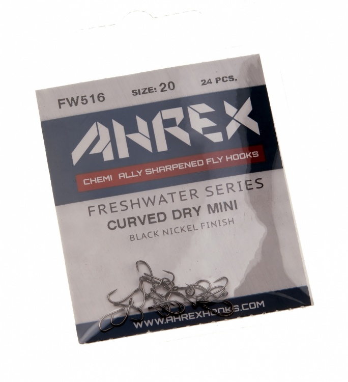 Ahrex Fw516 Curved Dry Mini Barbed #18 Trout Fly Tying Hooks